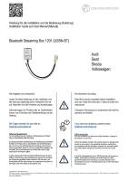 Bluetooth Streaming Box 1201 | Bluetooth Adapter zum Musik streamen | VW Volkswagen | Audi | Skoda | Seat