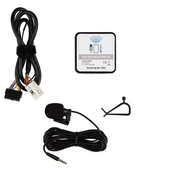 Bluetooth + hands free Streaming Box 1601 for many car radios